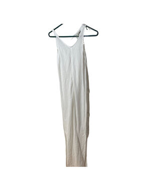 Joie linen blend white maxi dress with open back size XS